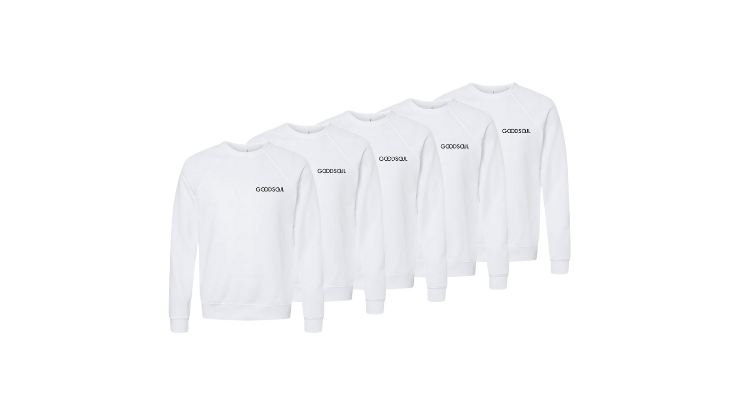 GOODSOUL Classic White Crewneck (5-Pack Collection)