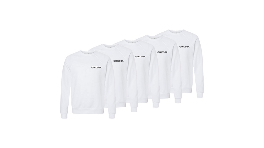 GOODSOUL Classic White Crewneck (5-Pack Collection)