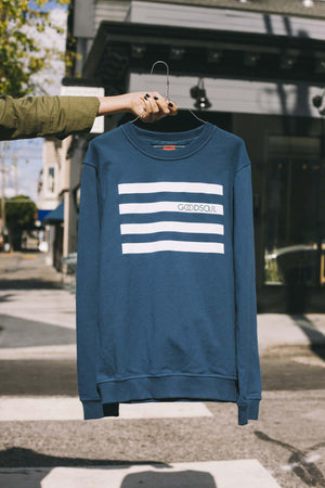 GOODSOUL Stripes Blue Sweatshirt